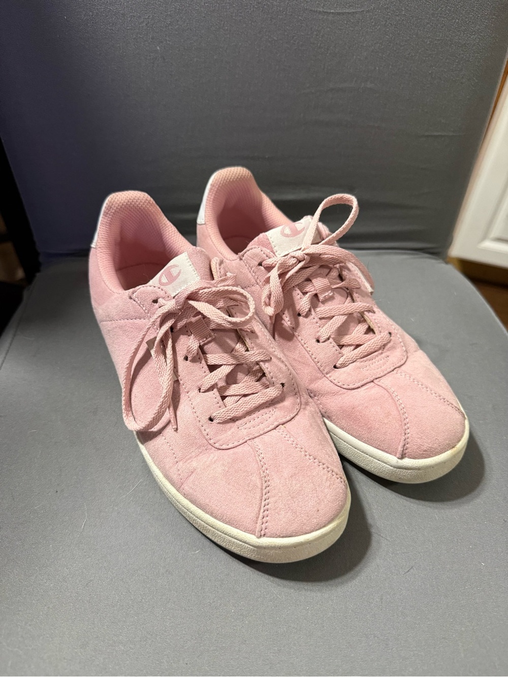 Champion Women's Pink Suede Lace-Up Sneakers